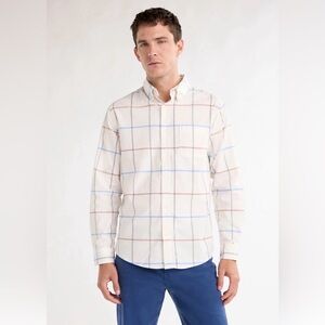 Men's White Checkered Shirt